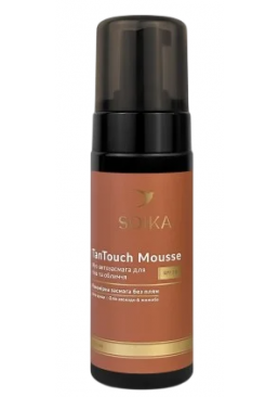 Мусс-автозагар для лица и тела Soika TanTouch Mousse Medium с кето-сахаром, маслом авокадо и жожоба, защита SPF 20, 150 мл