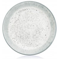 Тарелка обеденная ARDESTO Siena фарфор, бело-серый, 27см