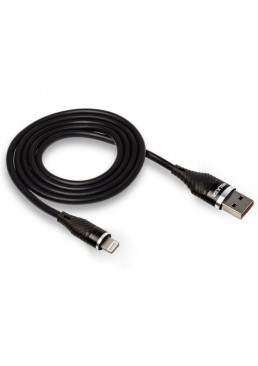 Кабель USB WALKER C735 Lightning black, 2 м