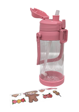 Бутылка для воды с трубочкой, 800 мл