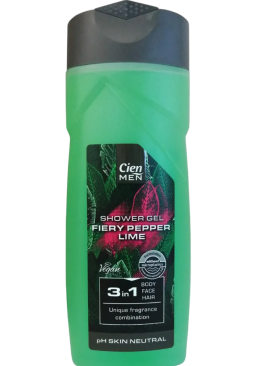 Гель для душу чоловічий Cien 3in1 Fiery Pepper Lime, 300 мл
