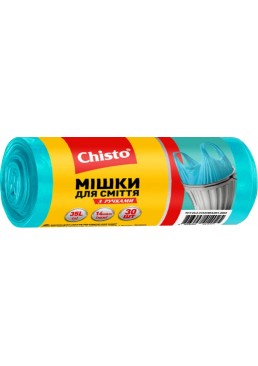 Пакеты для мусора Chisto с ручками, 35 л (30 шт)