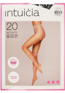 Колготи Intuicia Activity 20 Den чорні, 4 розмір 