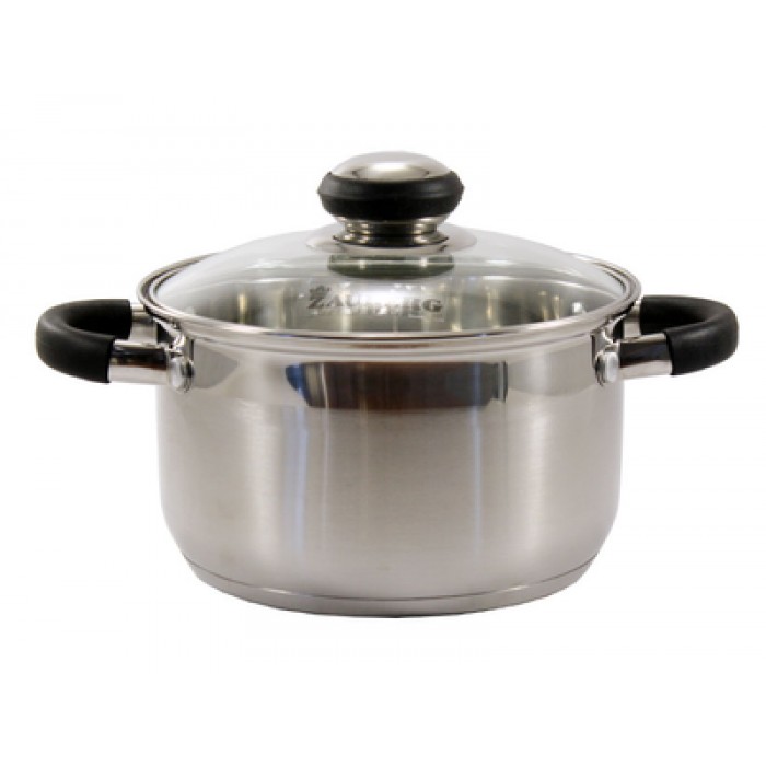 Каструля з нержавіючої сталі Zauberg з кришкою, 1.3 л (141323) -  Каструля з нержавіючої сталі Zauberg з кришкою, 1.3 л (141323) -