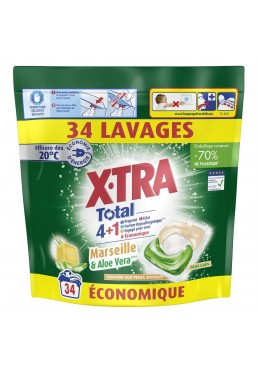 Капсулы для стирки 4в 1 X-RTA Marseille+Aloe Vera, 34 шт