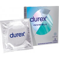 Презервативы латексные с силиконовой смазкой Durex Invisible (ультратонкие), 3 шт