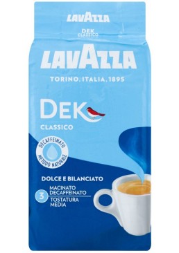 Кофе молотый без кофеина lavazza dek classico, 250 г