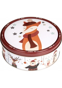 Печенье датское песочное Рождественская банка Зверушки, 150 г