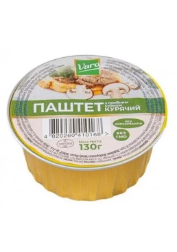 Паштет куриный VARO с грибным вкусом, 130 г