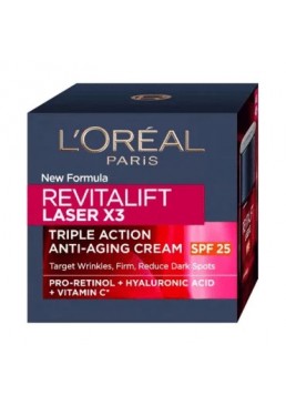 Дневной крем для лица L'Oreal Paris Revitalift Laser х3, SPF 25 регенерирующий, 50 мл