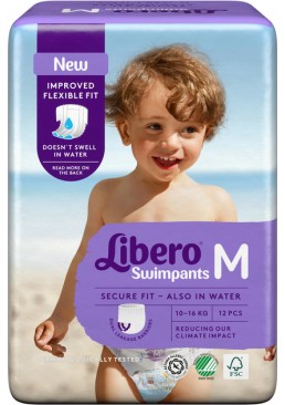 Підгузки-трусики Libero Swimpants Medium 10-16 кг, 12 шт