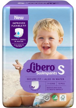 Підгузки-трусики Libero Swimpants Small 7-12 кг, 12 шт 