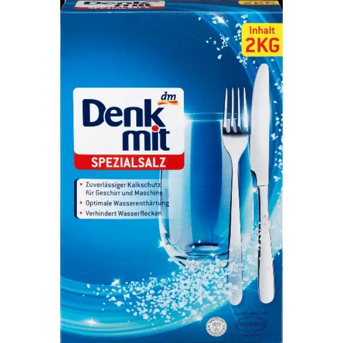 Соль для посудомоечных машин Denkmit Spezialsalz, 2 кг - 