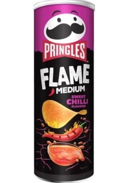 Чіпси Pringles Flame Medium зі смаком солодкого чилі, 160г