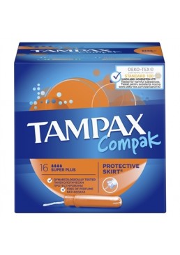 Тампоны Tampax Compak Super Plus с аппликатором 16 шт, (4 капли)