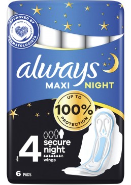 Гигиенические прокладки Always Maxi Night 6 шт, (7 капель)