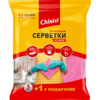 Серветки Chisto вологопоглинаючі, 5 + 1 шт (16х16 см)