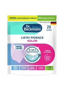 Салфетки для стирки Dr. Beckmann Magic Leaves для цветных тканей, 20 шт