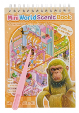 Румбокс 3D наклейки в блокноте "Шимпанзе"