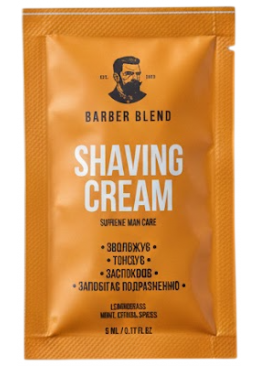 Крем для бритья Barber Blend Shaving Cream, 5 мл (саше)