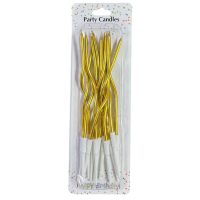 Набор свечей для торта «Волна», 12 шт х 15 см (золото)