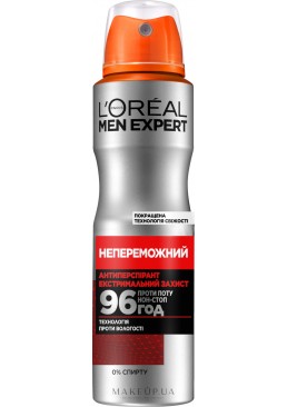 Дезодорант-антиперспирант для тела L'Oreal Paris Men Expert Непобедимый, 150 мл