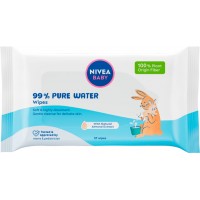 Биоразлагаемые влажные салфетки для детей Nivea 99% Pure Water, 57 шт