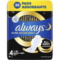 Гигиенические прокладки Always Ultra Secure Night Размер 4, 36 шт (7 капель)