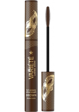 Тушь для ресниц Eveline Variete Lashes Show объемная коричневая, 10 мл