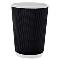 Набор одноразовых стаканов 340 мл, 25 шт (черный)