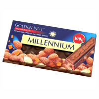 Шоколад Millennium Golden Nut молочный с миндалем и курагой, 100 г 