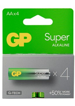 Батарейка GP AA (LR6) Super Alkaline 15A-UR5, 4 шт