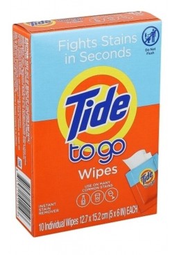 Серветки для швидкого видаляння свіжих плям Tide To Go Stain Remover Wipes for Clothes, 10 шт