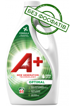 Гель для стирки A+ Optimal Универсальный, 2.925 л (65 стирок)