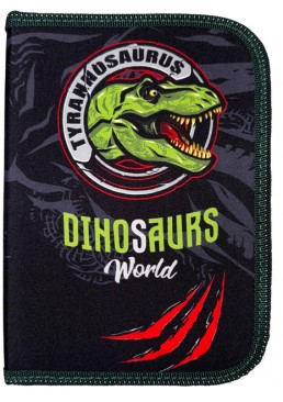 Пенал-книжка з двома відворотами Dinosaurs World 24211C, 19.5х13х3.5 см 