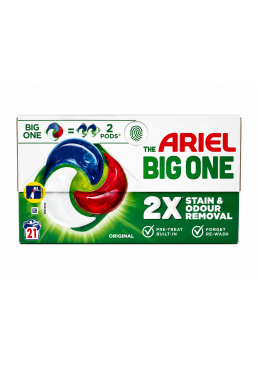 Капсулы для стирки Ariel Original Big One для белых и цветных тканей, 21 шт