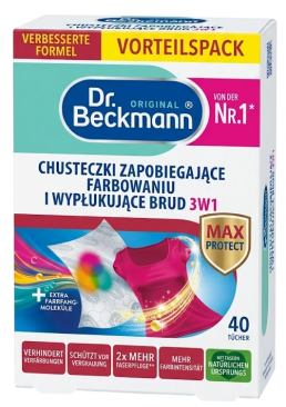 Салфетки-ловушки Dr.Beckmann 3 в 1 для улавливания красок, 40 шт