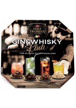 Конфеты Trumpf Edle Tropfen In Nuss Gin&Whisky с элитным алкоголем, 200 г