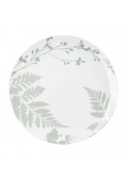 Тарелка десертная Ardesto Capri бело-зеленая, 19.2 см
