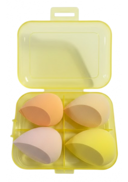 Набор бьюти-блендеров для макияжа, 4 шт (желтый)