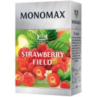 Чай зеленый китайский листовой Мономах Strawberry field с ягодами, 80 г