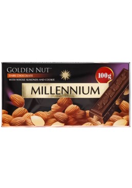 Шоколад чёрный Millennium Golden Nut с миндалем, 100 г