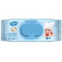 Детские влажные салфетки Smile Baby с экстрактом ромашки и алоэ, 100 шт 