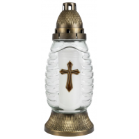 Лампадка скляна "Хрест" L543, 27 см