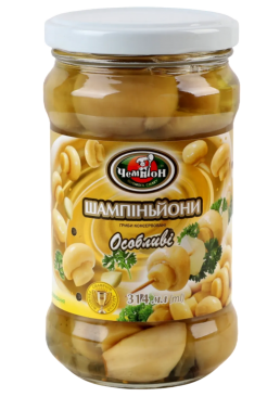 Шампіньйони мариновані Чемпіон "Особливі", 314 г 