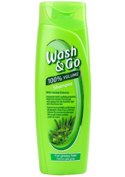 Шампунь для жирных волос Wash&Go с экстрактами трав, 200 мл