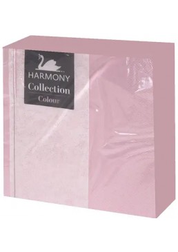 Серветки столові Harmony Світло-рожеві 3-х шарові, 20 шт