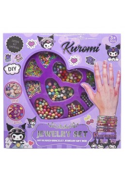 Набір для творчості Kuromi - Намистинки для браслета, у коробці, 25.5х25.5 см