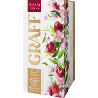 Чай чорний Graff Cherry Berry "Вишнева ягода" з ароматом квітів малини та вишні, 20 шт x 1.5 г