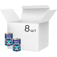 Корм вологий для дорослих котів М'ясна Миска шматочки в соусі з індичкою, 8 шт х 415 г